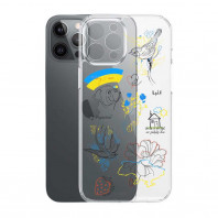 Патриотический чехол для iPhone 13 Pro с рисунком "Українське папурі"